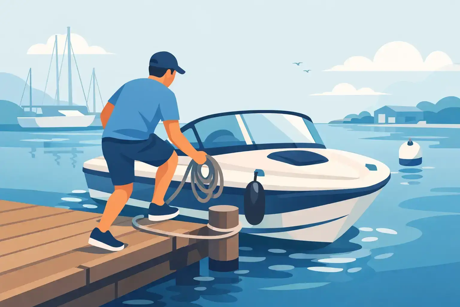 Zelf leren aanmeren met je boot