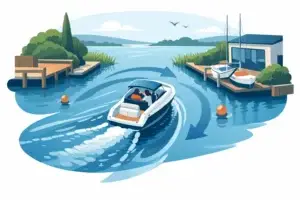 Boot keren in smal water zonder stress