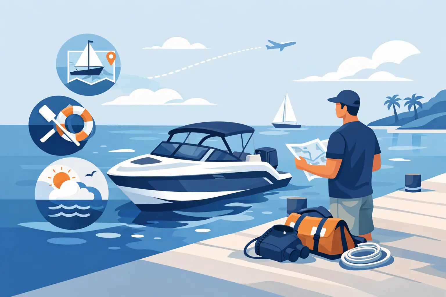 Vaarles voor vakantievoorbereiding boot