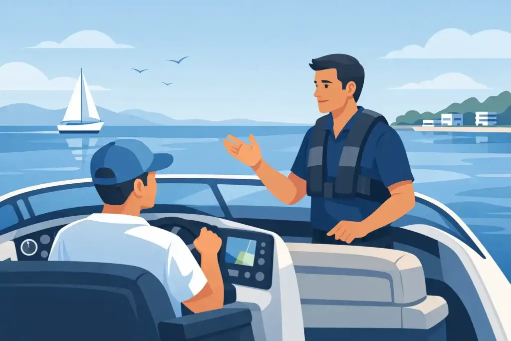 Privé-instructeur op het water voor zeker varen